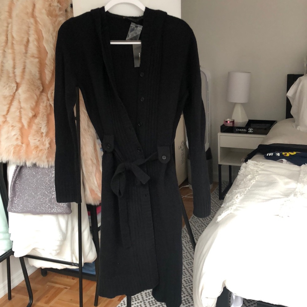 NEW WITH TAGS BCBG Ribbed Knit Wool Cardigan